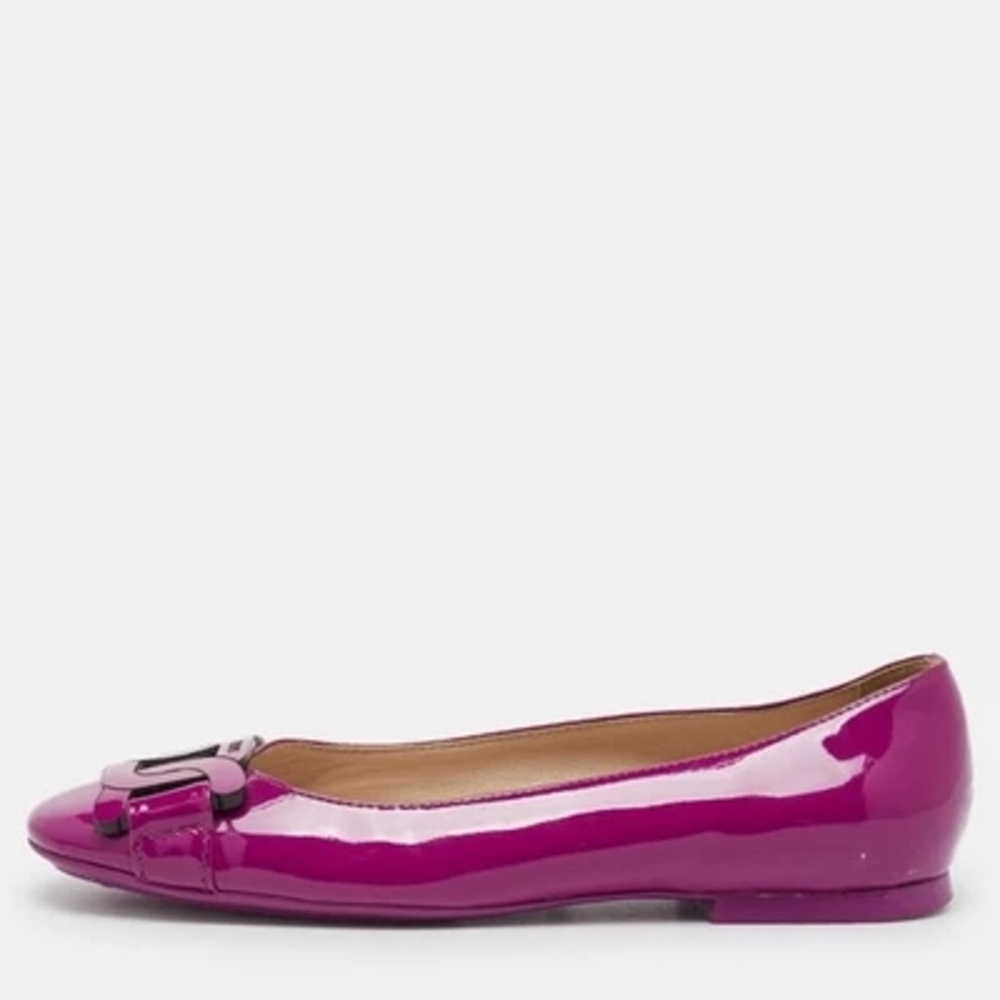 💎Tod's Women's Pink Patent Leather Ballet Flats💎 NEW WITHOUT BOX - Picture 4 of 13